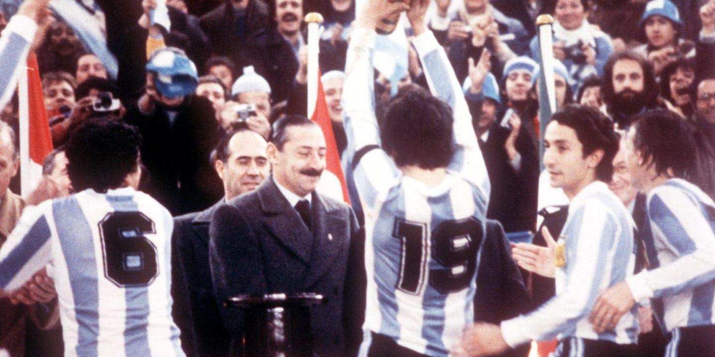 Argentina i samband med VM-guldet på hemmaplan 1978. Arkivbild.