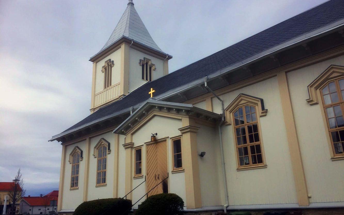 Även en Kungsbacka kyrka blev måltavla under brandnatten. Bild: Anna Oscarsson