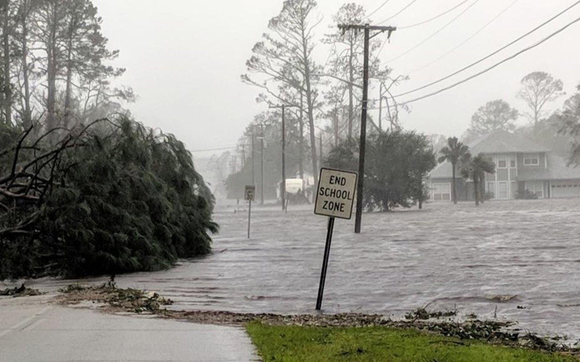 Orkanen nådde västra Florida under onsdagen.