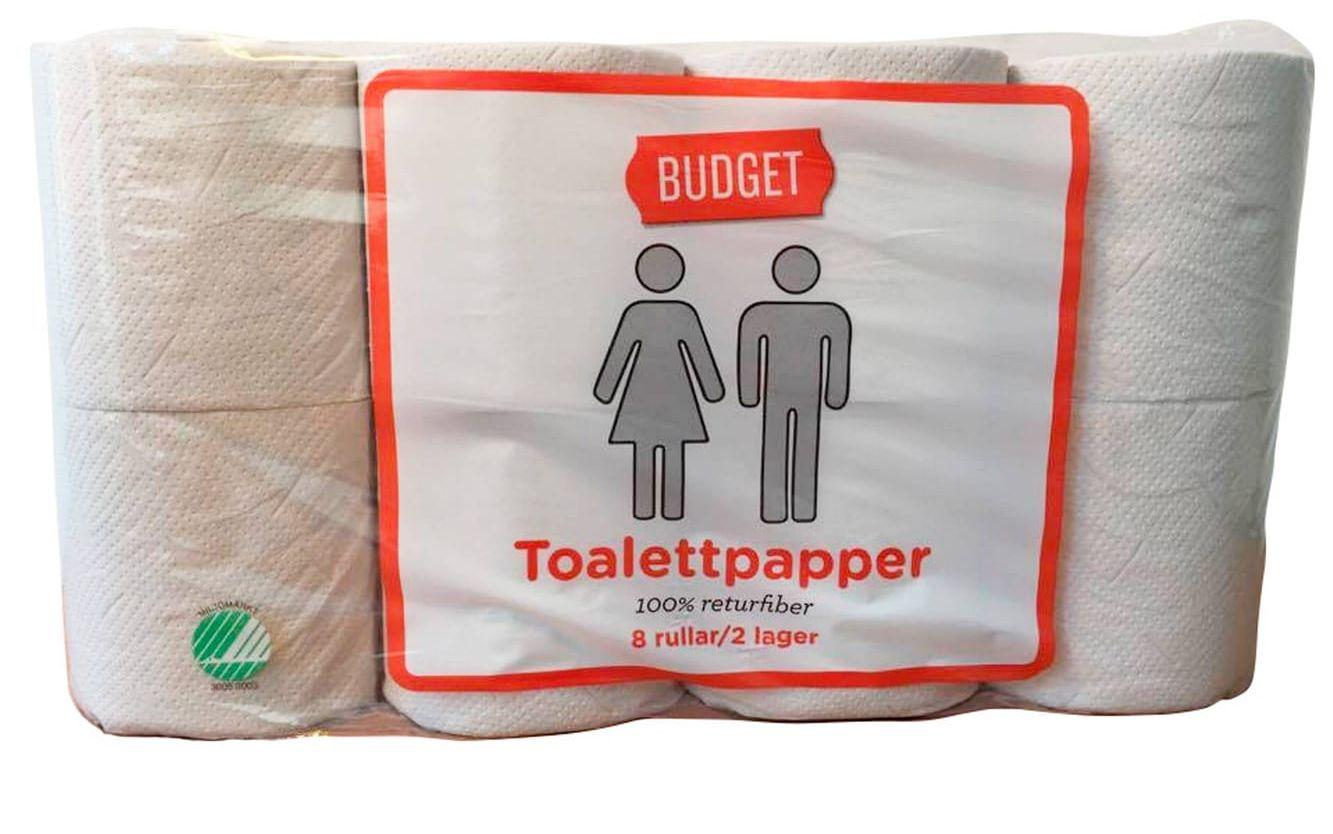 Budgets toalettpapper klarade sig sämst i jämförelsen. Det var billigast per meter, men hade sämst hållfasthet - det var tunt och sladdrigt. Dessutom var papperet odrygt - det gick åt mycket papper eftersom man måste vika det flera varv.