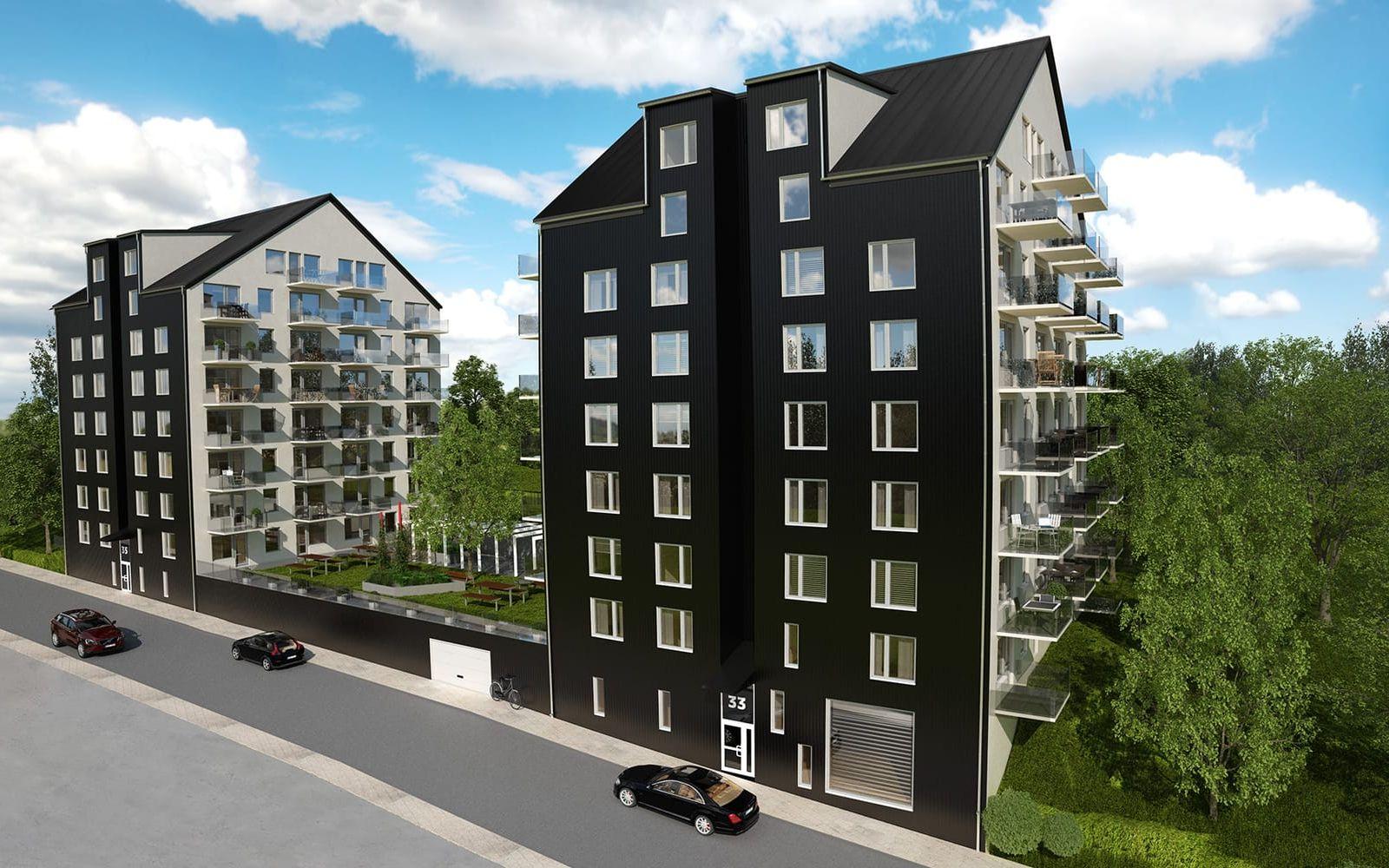 I Göteborg byggs bland annat 115 nya hyresrätter på Ulfsparregatan i Lunden. Bild: Wallenstam