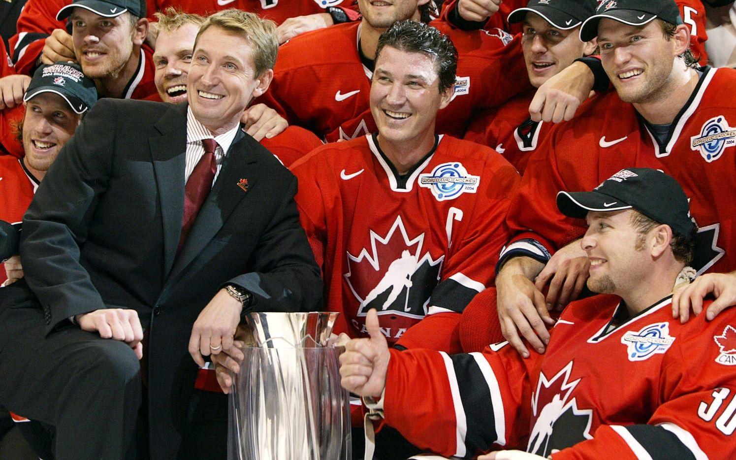 När Kanada vann OS-guld 2002 var Lemieux lagkapten och Gretzky fanns med i ledarstaben. Foto: TT