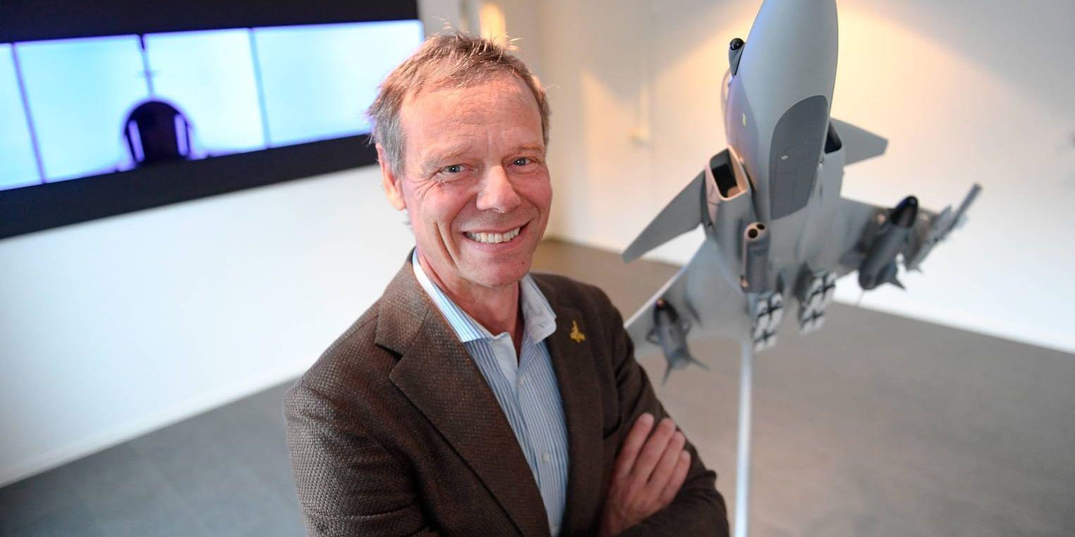 Christer Fuglesang som börjat på halvtid på Saab som rådgivare inom rymdfrågor.