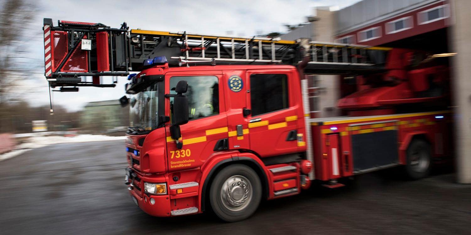 En person har skadats i en brand i Bergshamra i Norrtälje kommun. Arkivbild.