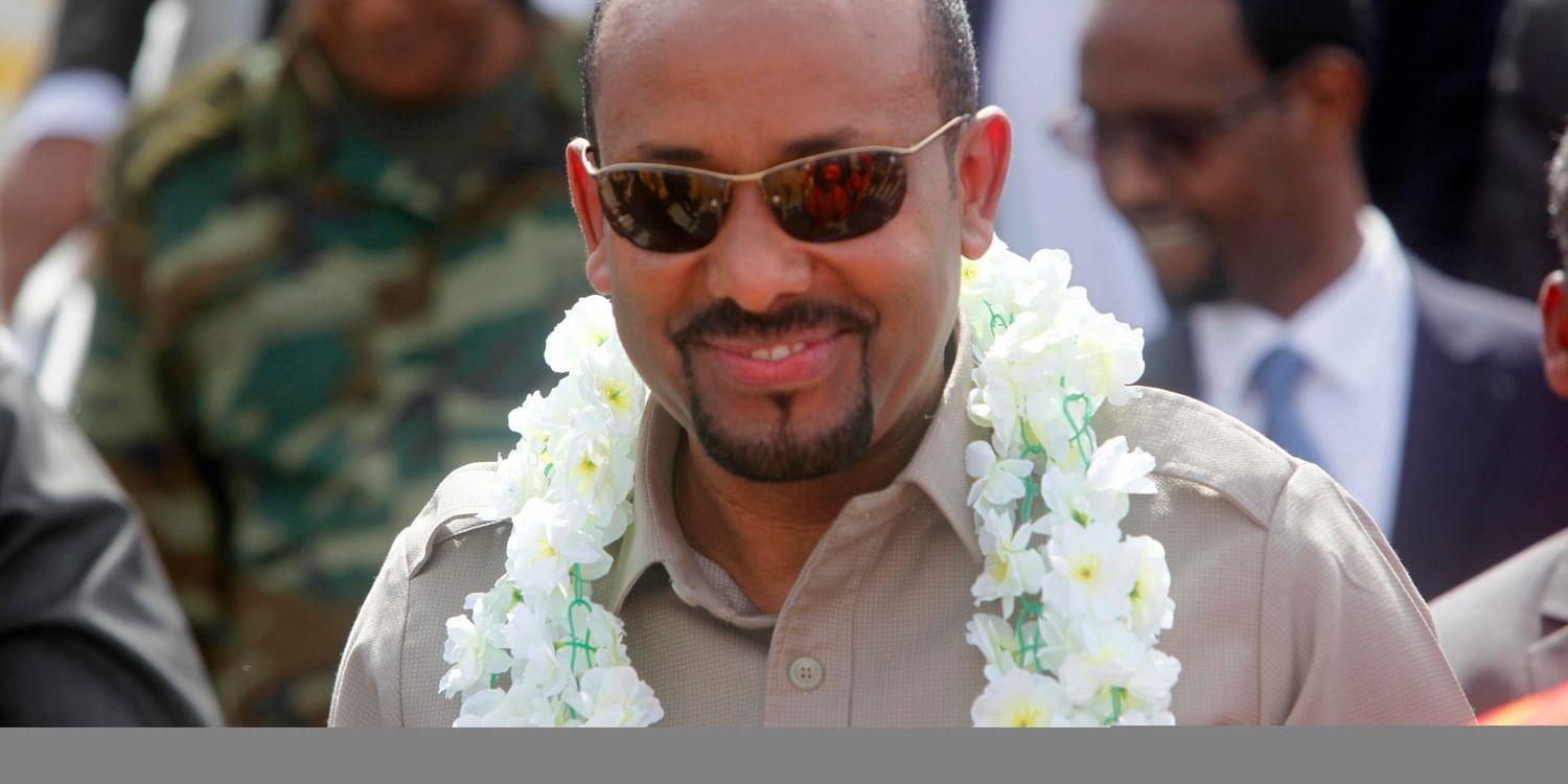 Etiopiens premiärminister Abiy Ahmed har utsett en ny regering. Här syns han vid ett besök i Somalia i juni. Arkivbild.