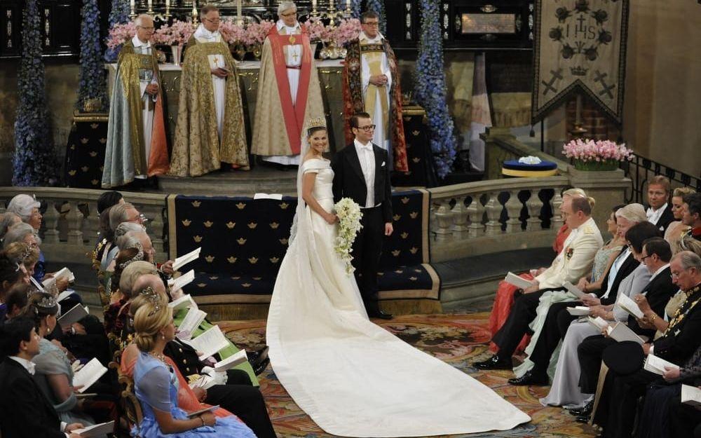 Kronprinsessan Victoria gifte sig med Daniel Westling den 19 juni 2010. Foto: Henrik Montgomery/TT