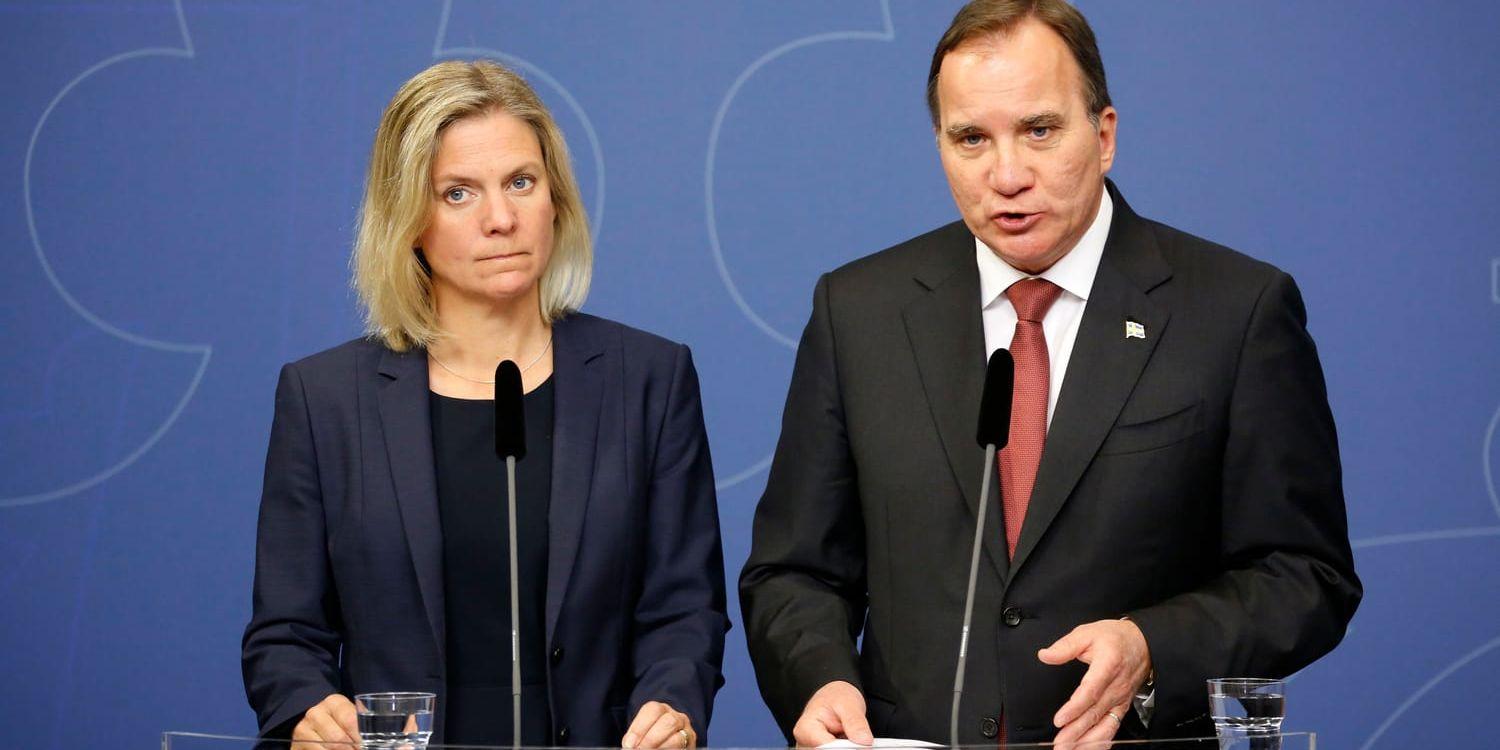 Vid mötet i dag om följderna av brexit deltar från regeringens sida bland andra statsminister Stefan Löfven och finansminister Magdalena Andersson. Arkivbild.