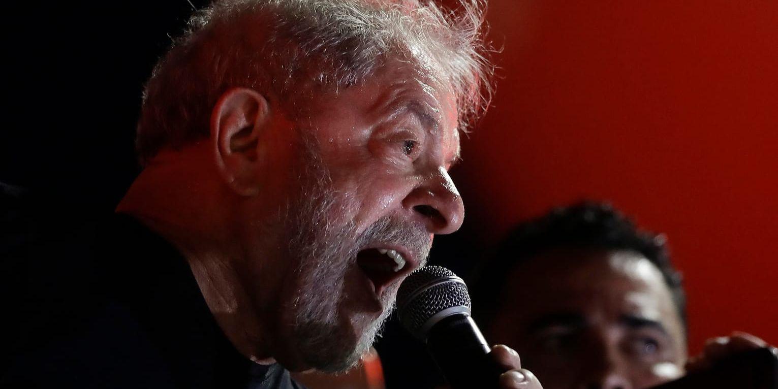 Brasiliens expresident Lula da Silva talade till sina anhängare efter att domen förkunnats.