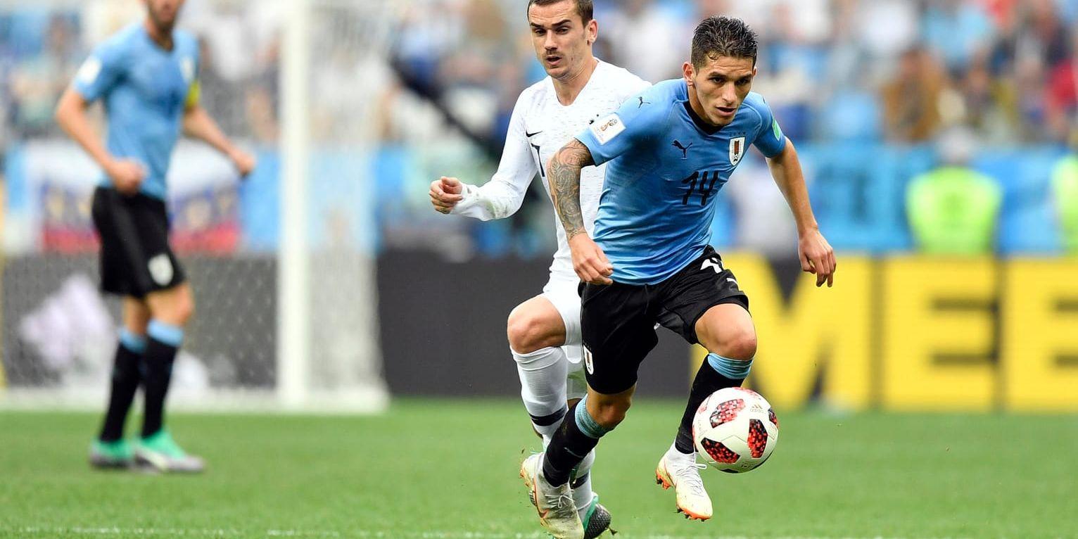 Lucas Torreira spelade VM för Uruguay. I höst spelar han för Arsenal.