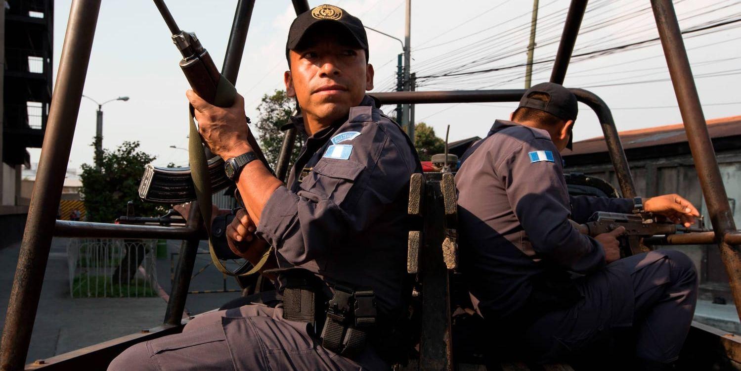Poliser vid ett tidigare tillfälle i Veracruz. Arkivbild.