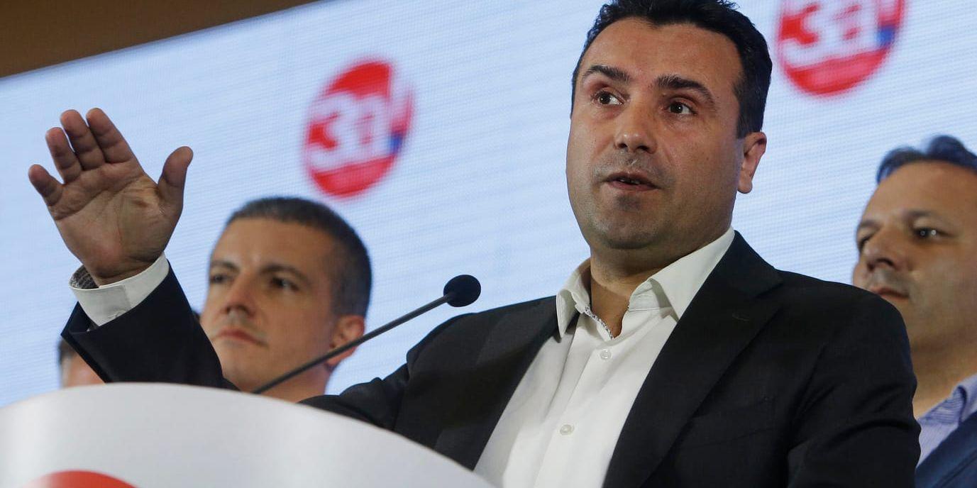 Makedoniens premiärminister Zoran Zaev inför folkomröstningen.