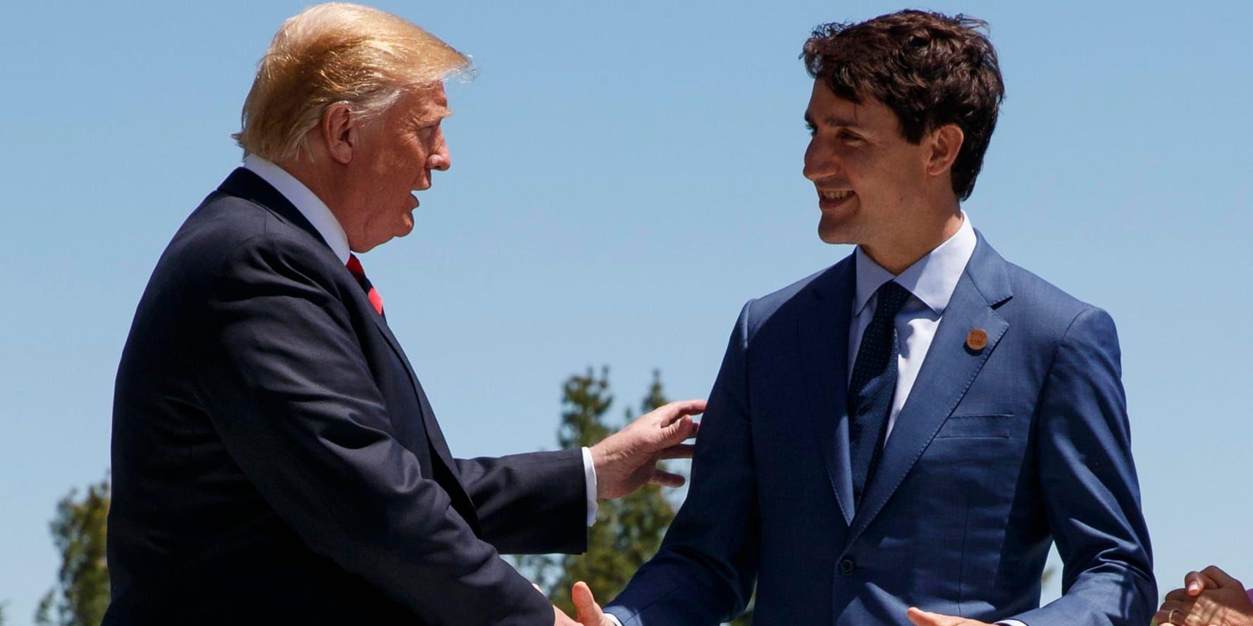 Majoriteten av kanadensare och amerikaner anser att Justin Trudeau har hanterat handelsdispyten mellan länderna bäst. Arkivbild.