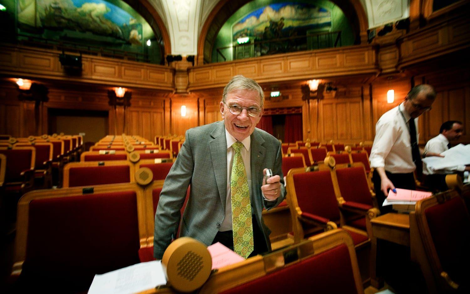 Arne Kjörnsberg år 2006 när han avgår som ordförande i finansutskottet. 