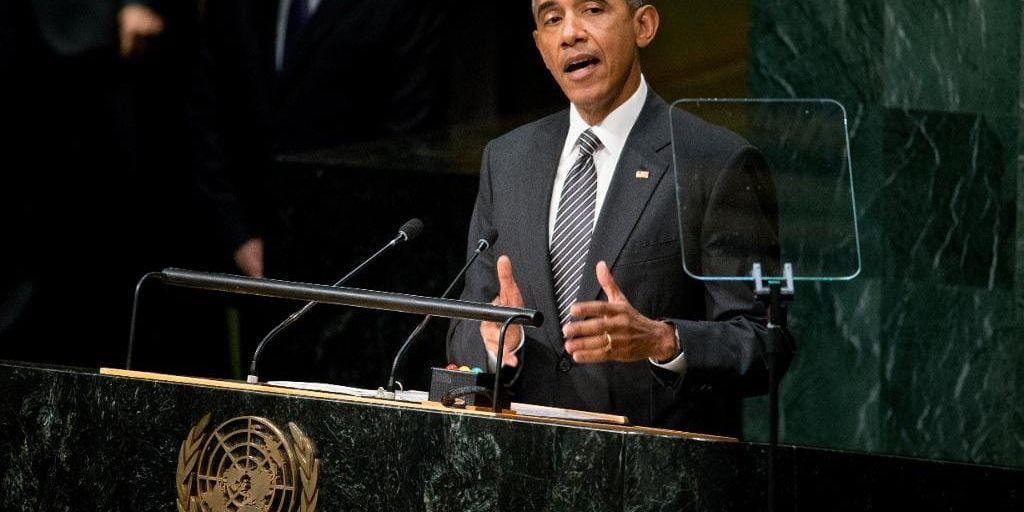 USA:s president Barack Obama talar på FN-toppmötet om de nya utvecklingsmålen.