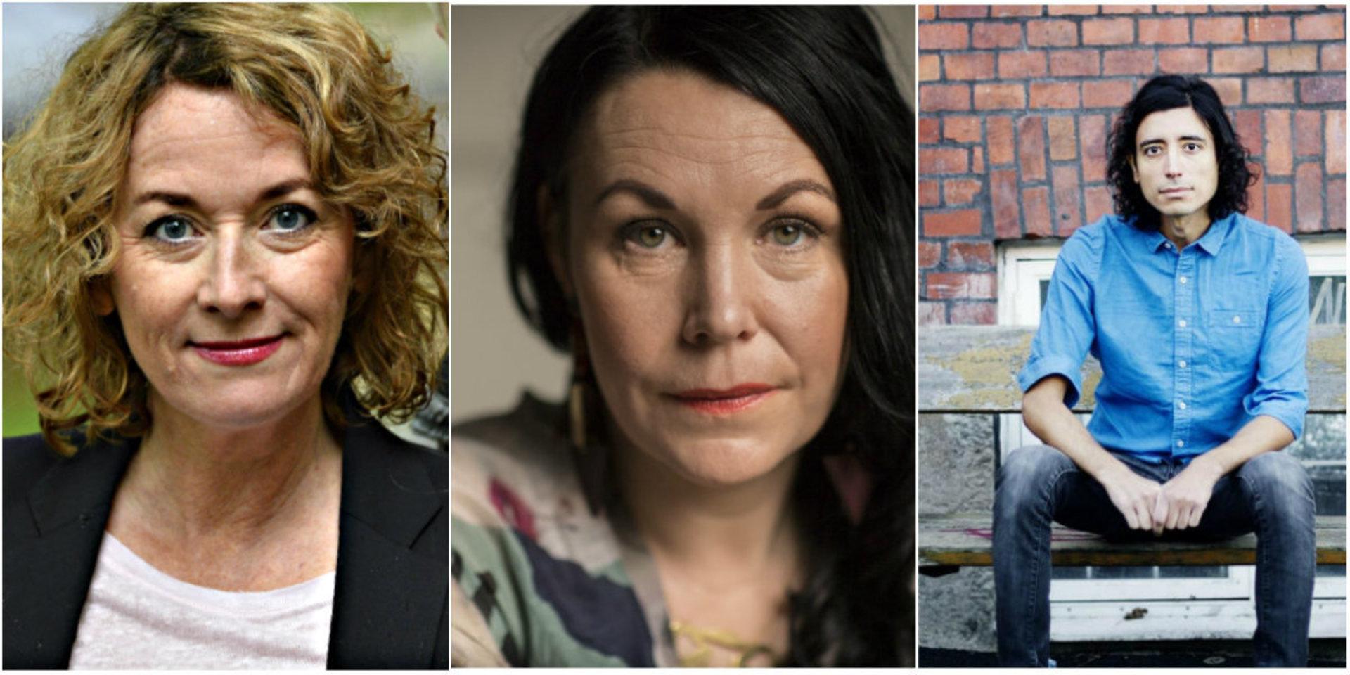 Mian Lodalen, Maria Sveland och Inti Chavez Perez, tre av författarna i uppropet mot Svenska Akademien.