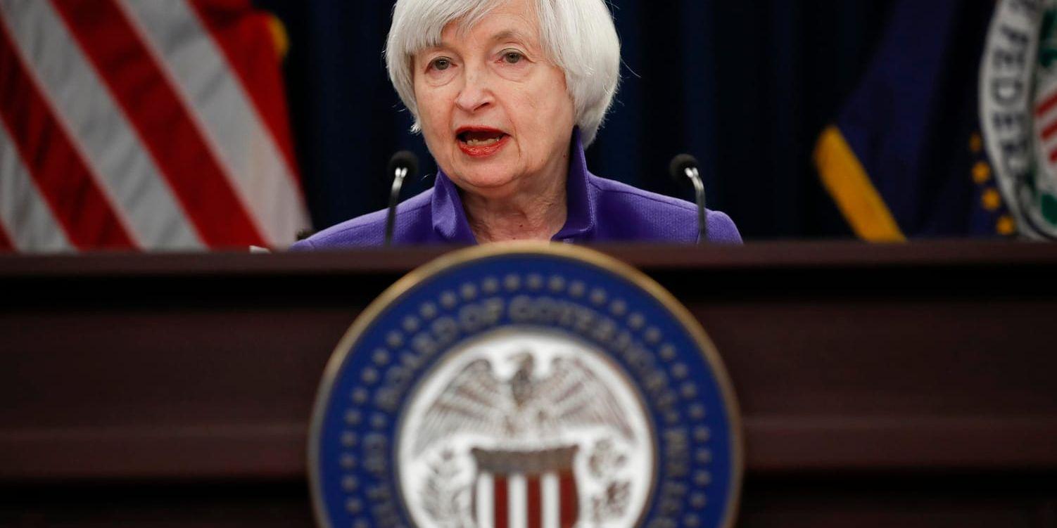 USA:s avgående centralbankschef Janet Yellen. Arkivbild.