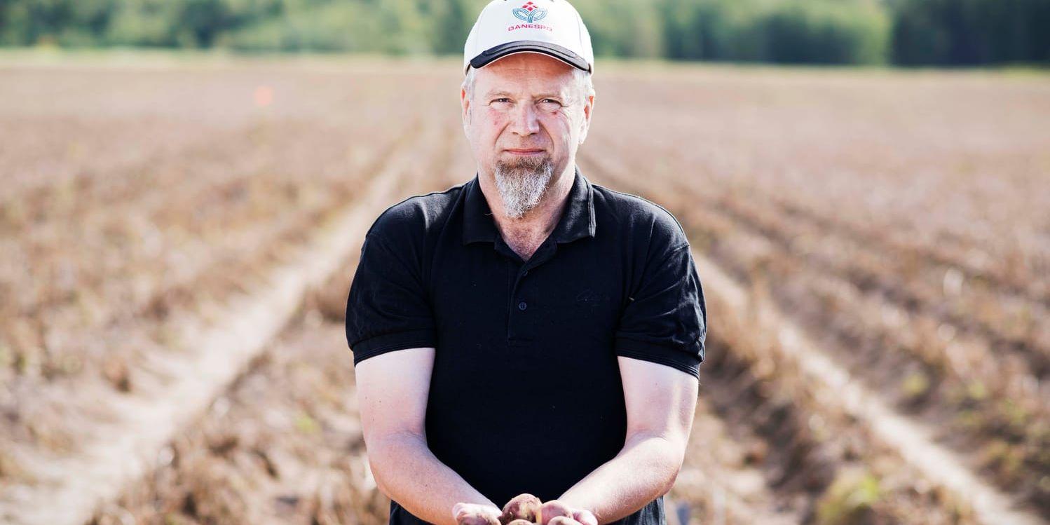 Jämfört med många andra länder är vi i Sverige väldigt fixerade vid "skalfinish", säger potatisodlaren Roland Johansson. I Tyskland handlar det mer om att potatisarna ska ha den rätta gula köttfärgen.