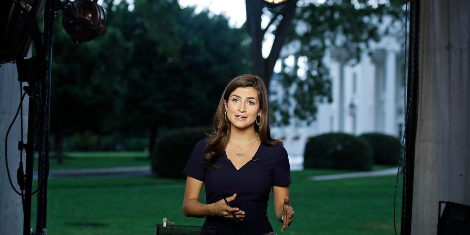 CNN-reportern Kaitlan Collins kastades ut från Vita huset. Arkivbild.