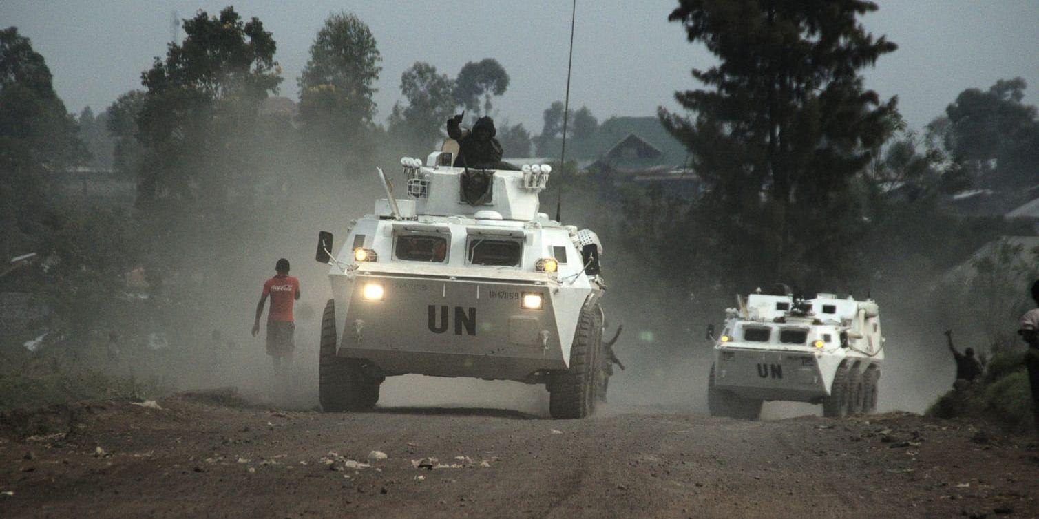 FN-förband patrullerar östra Kongo. Arkivbild.