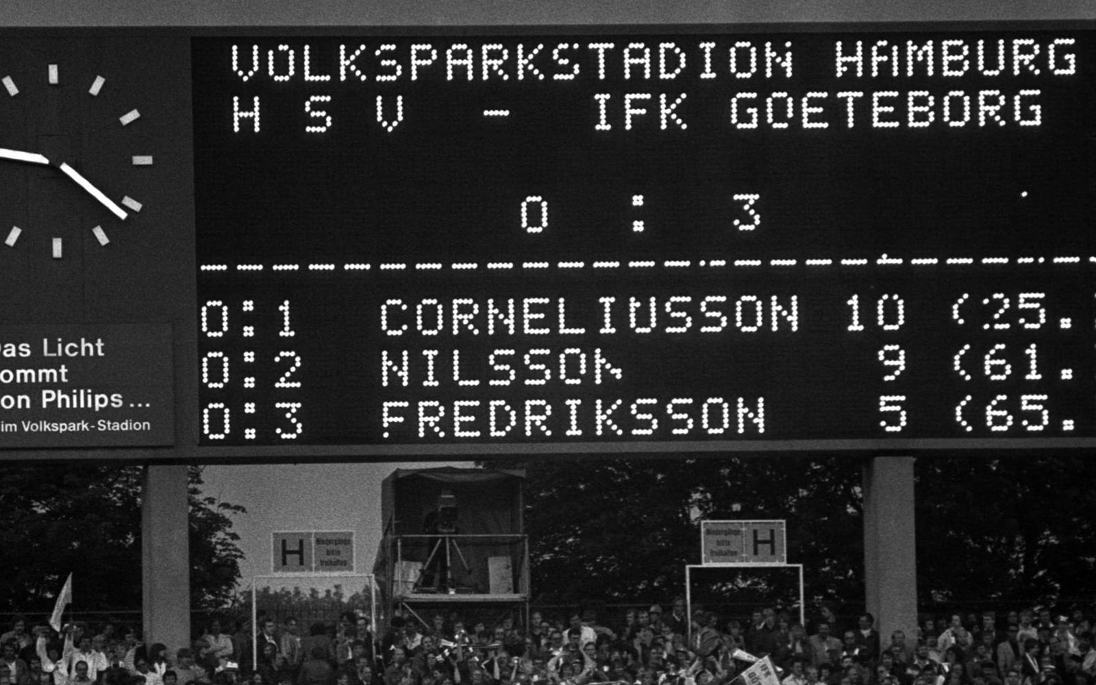 Ett stycke svensk fotbollshistoria. IFK Göteborg var det första svenska laget som vann en Europacuptitel. Foto: Bildbyrån