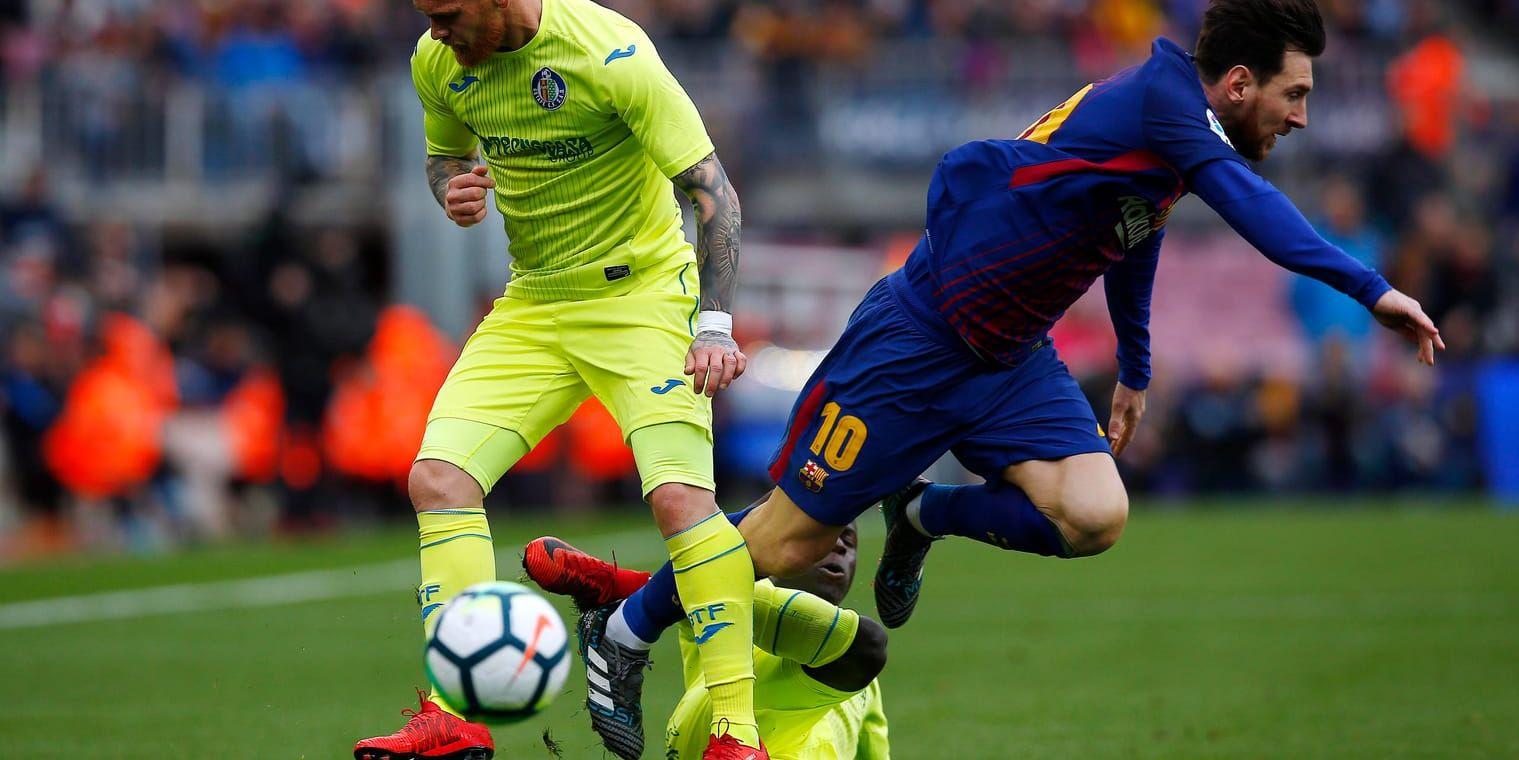 Lionel Messi, till höger, och Barcelona fick nöja sig med 0–0 hemma mot Getafe.