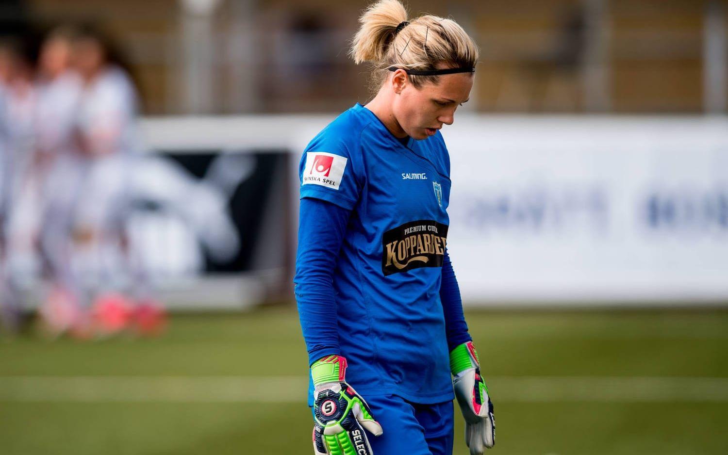 0-5-förlusten mot FC Rosengård den 7:e maj är Jennifer Falks senaste framträdande i GFC-tröjan. Foto: Bildbyrån
