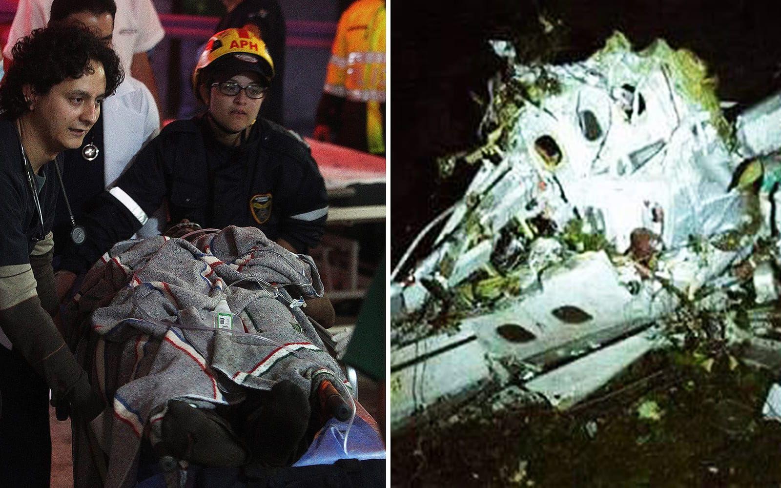 75 dog i flygkraschen nära Medellin i Colombia. BILDER: Luis Eduardo Noriega/EPA och Defensa Civil