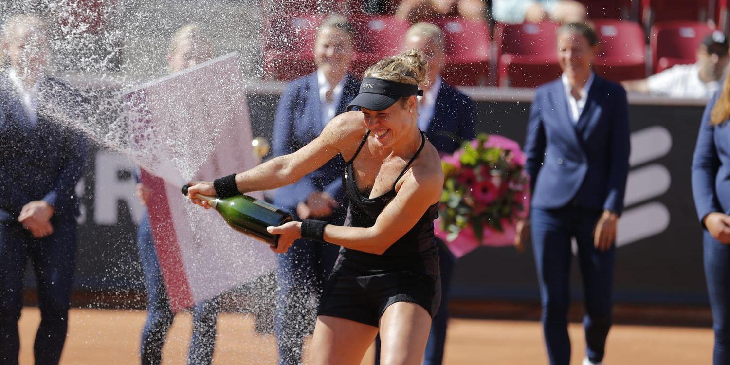 Laura Siegemund tog sin första seger på WTA-touren i Båstad.