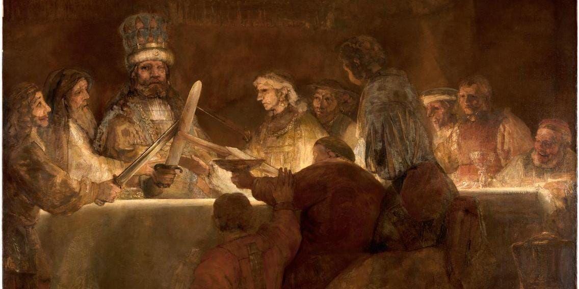 Rembrandts Batavernas trohetsed till Claudius Civilis donerades 1798 till Konstakademien i Sverige.