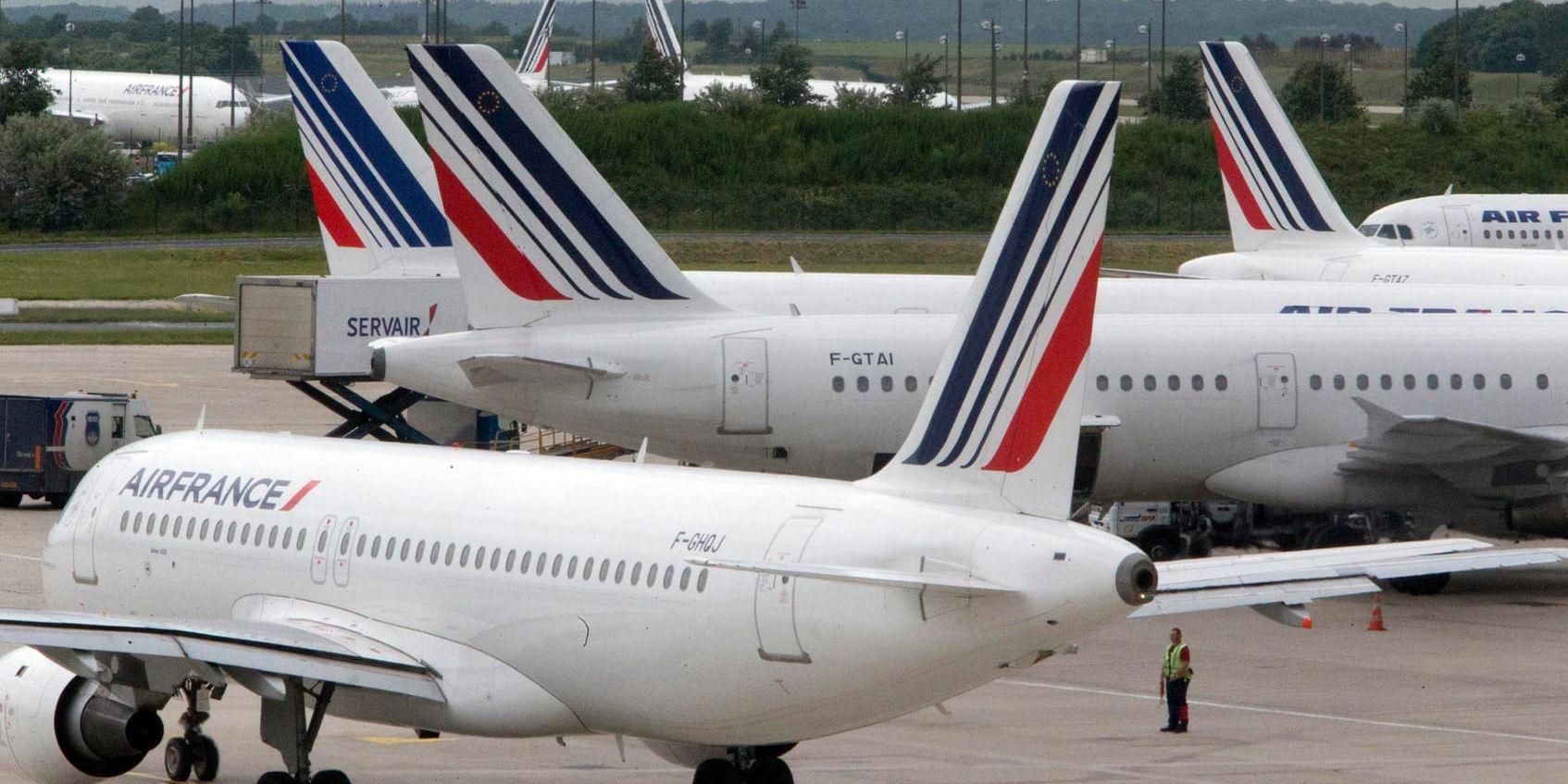 Kabinpersonal hos flygbolaget Air France är inne på strejkens fjärde dag. Arkivbild.