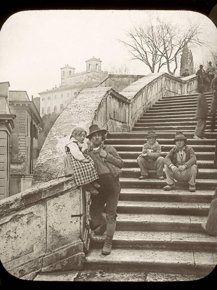 Gatubarn på Spanska trappan 1898. Bild: Claes Grundström