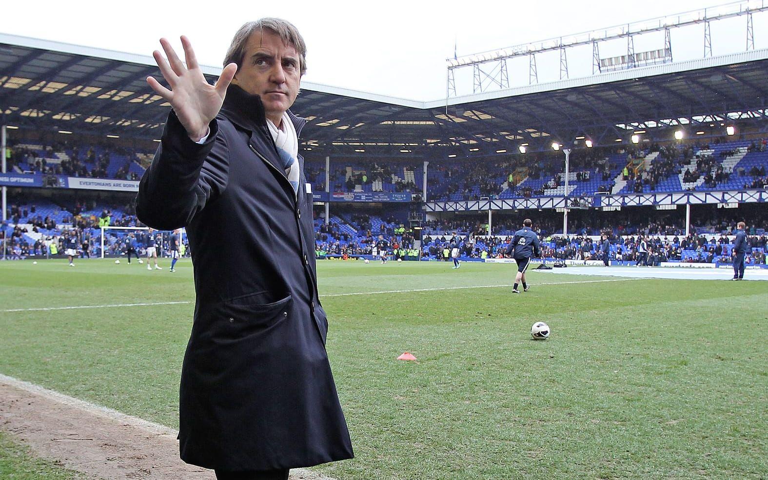 <strong>Roberto Mancini</strong> vann ligan med Manchester City säsongen 2011-2012. Ett år senare fick han sparken. Foto: Bildbyrån