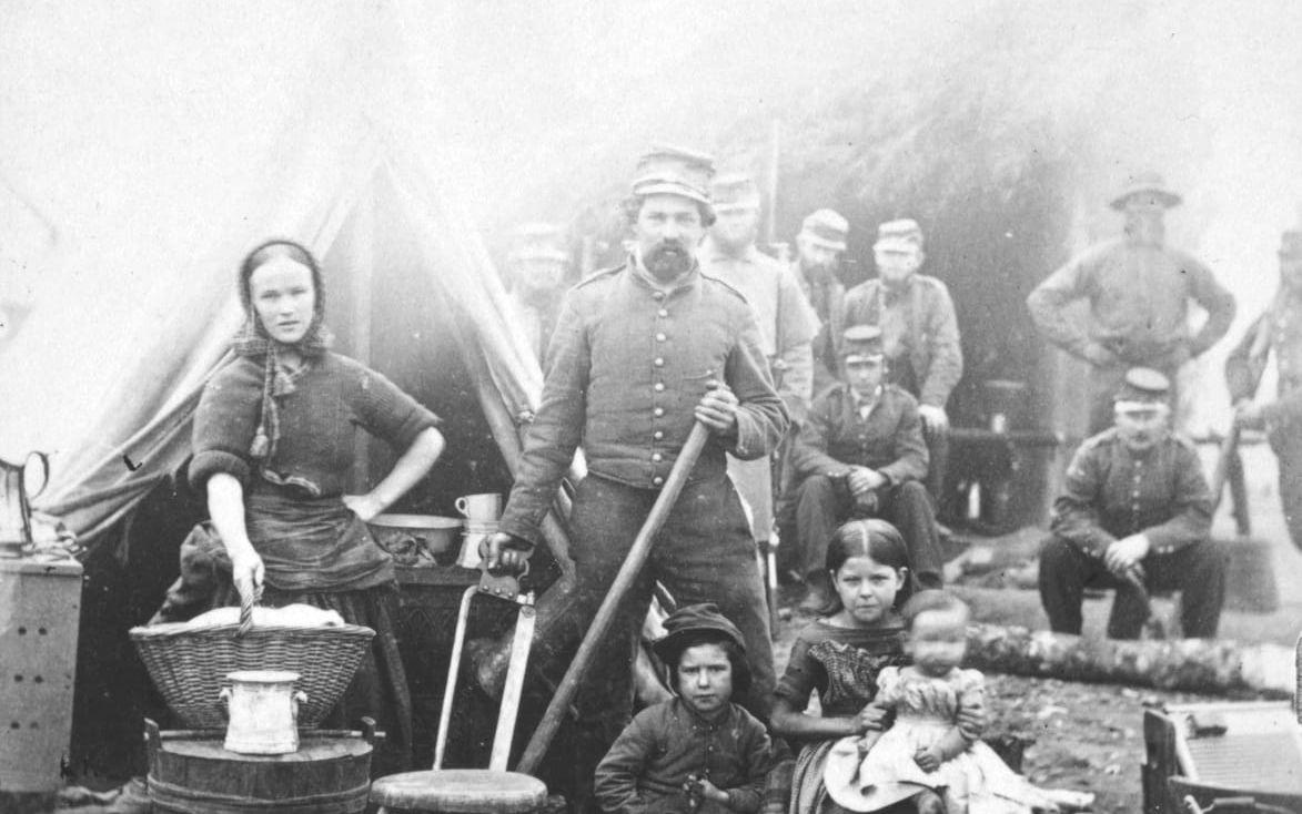 Soldatfamilj under amerikanska inbördeskriget. Bild: Shutterstock