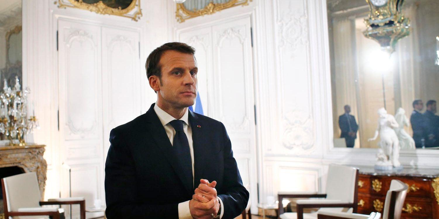 Frankrikes president Emmanuel Macron har blivit inbjuden till Vita huset. Arkivbild.
