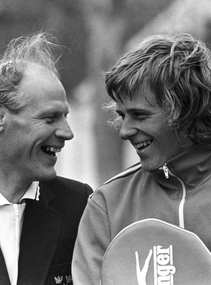 1972 Björn Borg med tränaren och extrapappan Lennart Bergelin.