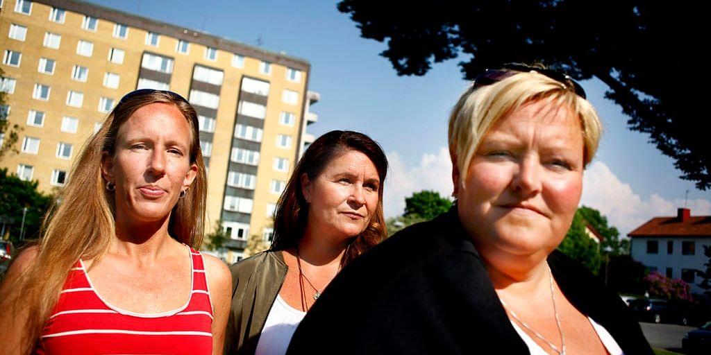 Barnmorskan Maria Borgen, längst fram, har sagt upp sig från Mölndals sjukhus medan kollegorna Maria Hedeback och Martina Rudbo blir kvar.