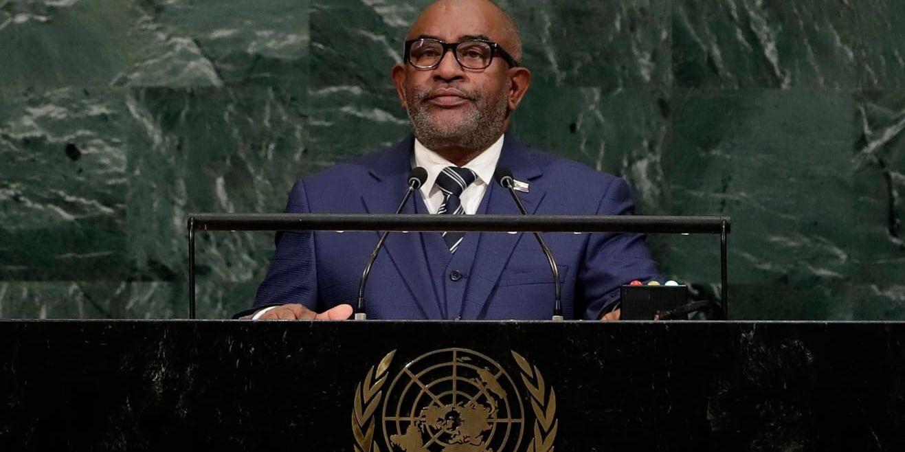 Komorernas president Azali Assoumani talar i FN i september 2017.