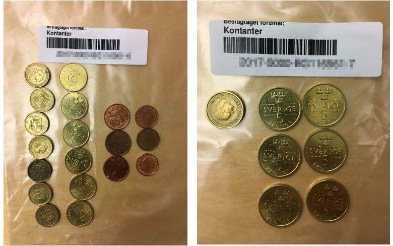 Polisen hittade stora mängder mynt vid husrannsakan i den 55-årige mannens lånade lägenhet.