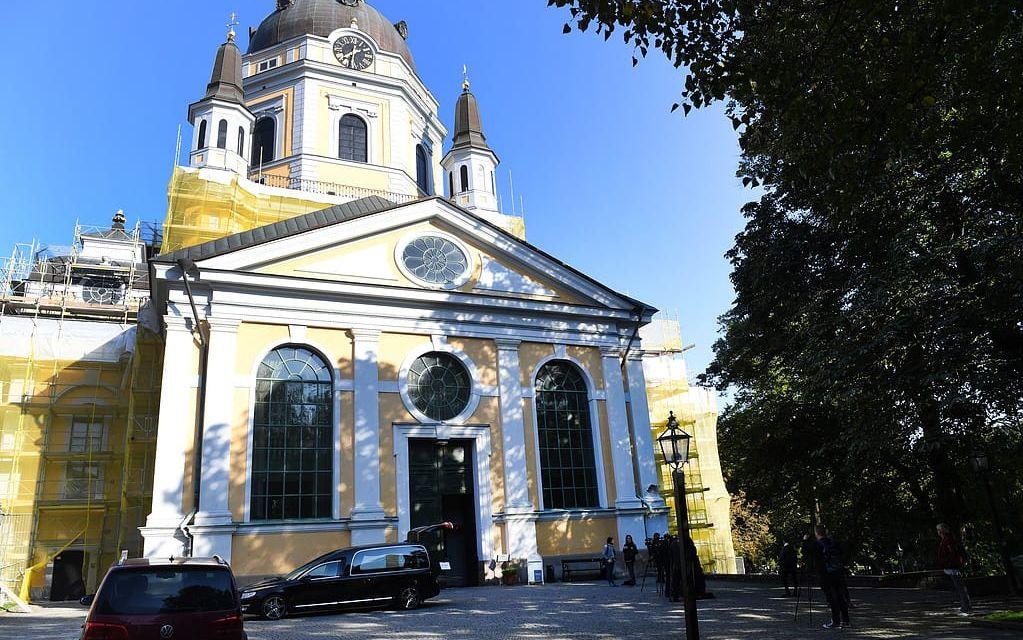 Katarina kyrka i Stockholm där Janne "Loffe" Carlsson begravs på måndagen. Foto: Fredrik Sandberg / TT /

