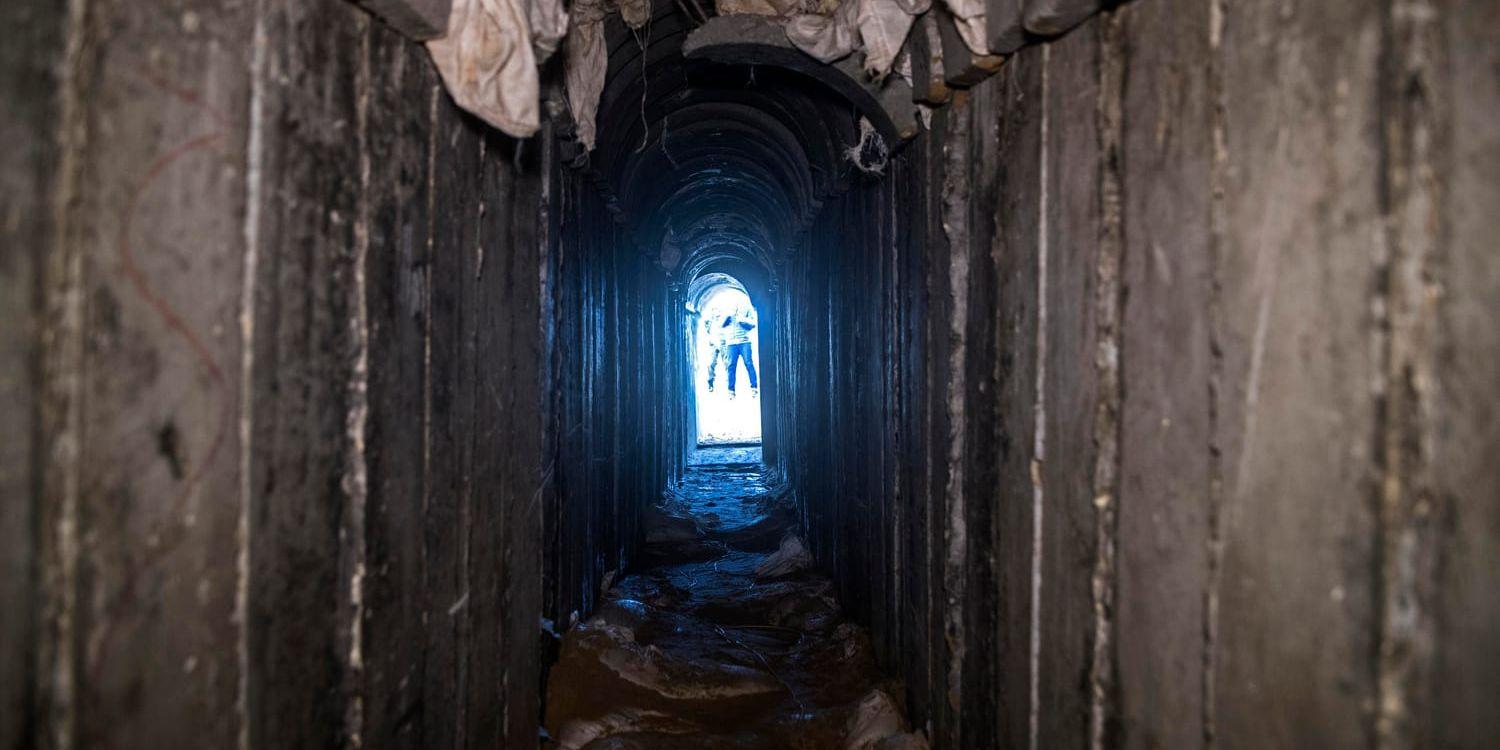 En tunnel mellan Gaza och Israel som delvis förstördes i oktober 2017. Arkivbild.