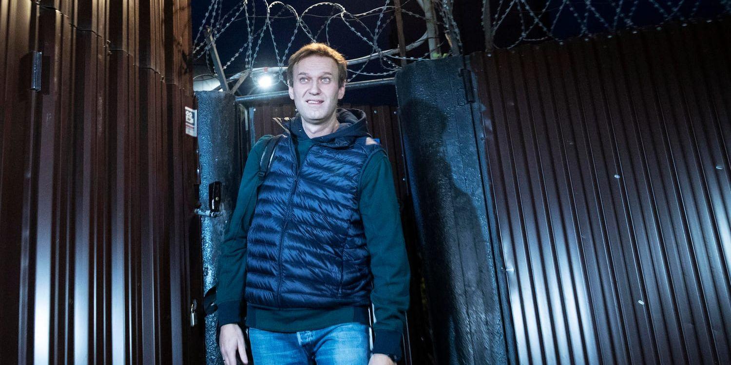 Den ryske oppositionspolitikern Alexej Navalnyj har lämnat Ryssland. Arkivbild.