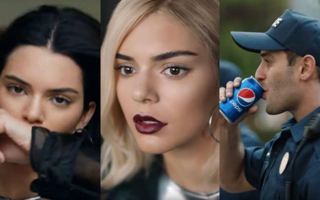 Är aktivism trendigt? Det verkar åtminstone Pepsi och den 21-åriga supermodellen Kendall Jenner tycka. I en ny reklamkampanj hakar de på protesterna kring den amerikanska presidenten Donald Trump och rörelsen Black Lives Matter. Foto: Pepsi/Skärmdump/Kollage.

