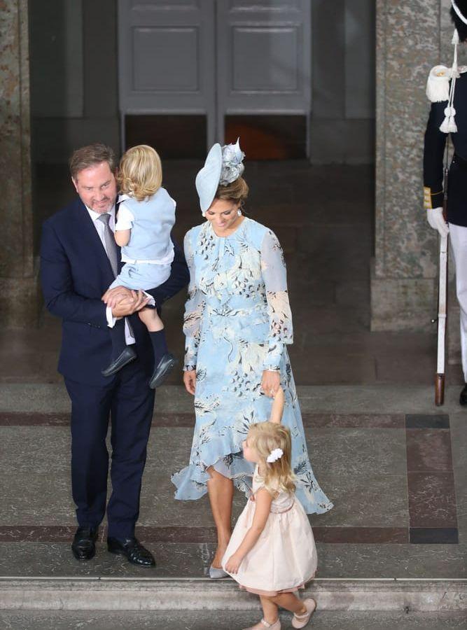 Christopher O´Neill med prinsessan Leonore och prinsessan Madeleine med prins Nicolas. Nu finns en dotter till i familjen. Bild: Sören Andersson
