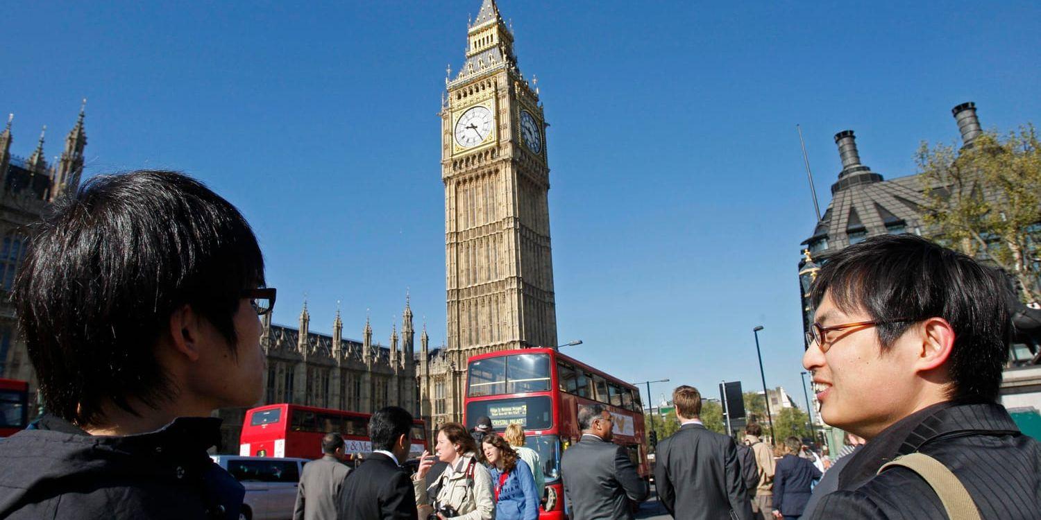 Det svaga pundet har lett till att fler turister reser till Storbritannien. Arkivbild.