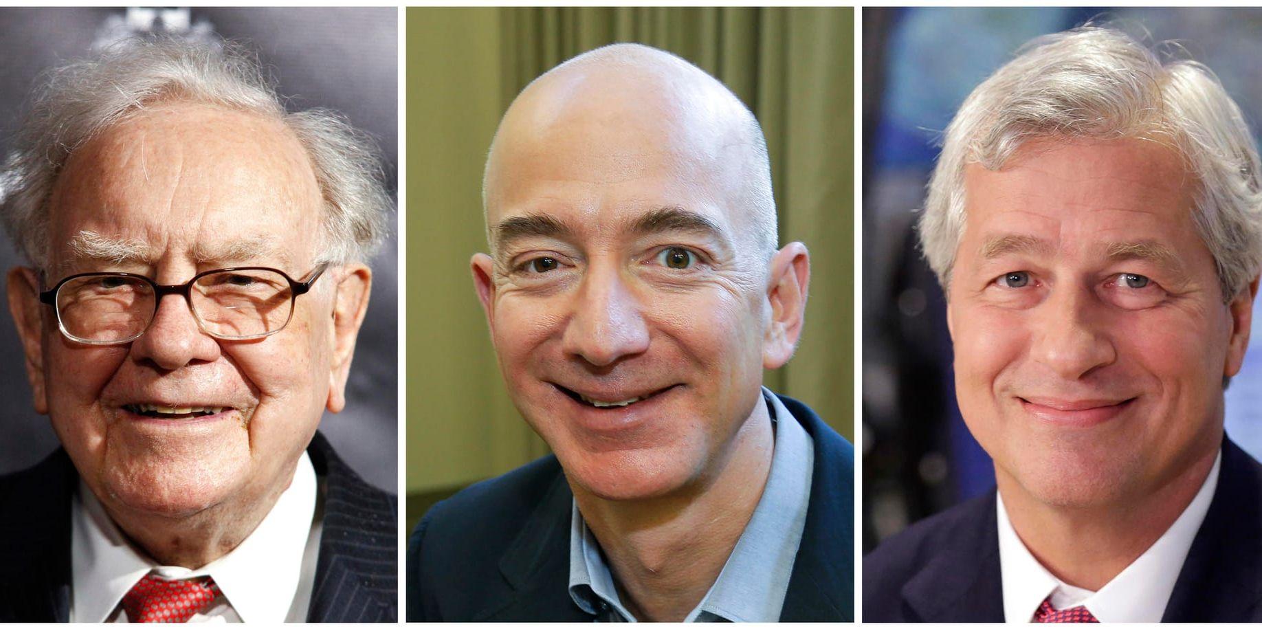 Warren Buffett, Amazons Jeff Bezos och Jamie Dimon vid JP Morgan Chase går ihop mot skenande vårdkostnader.