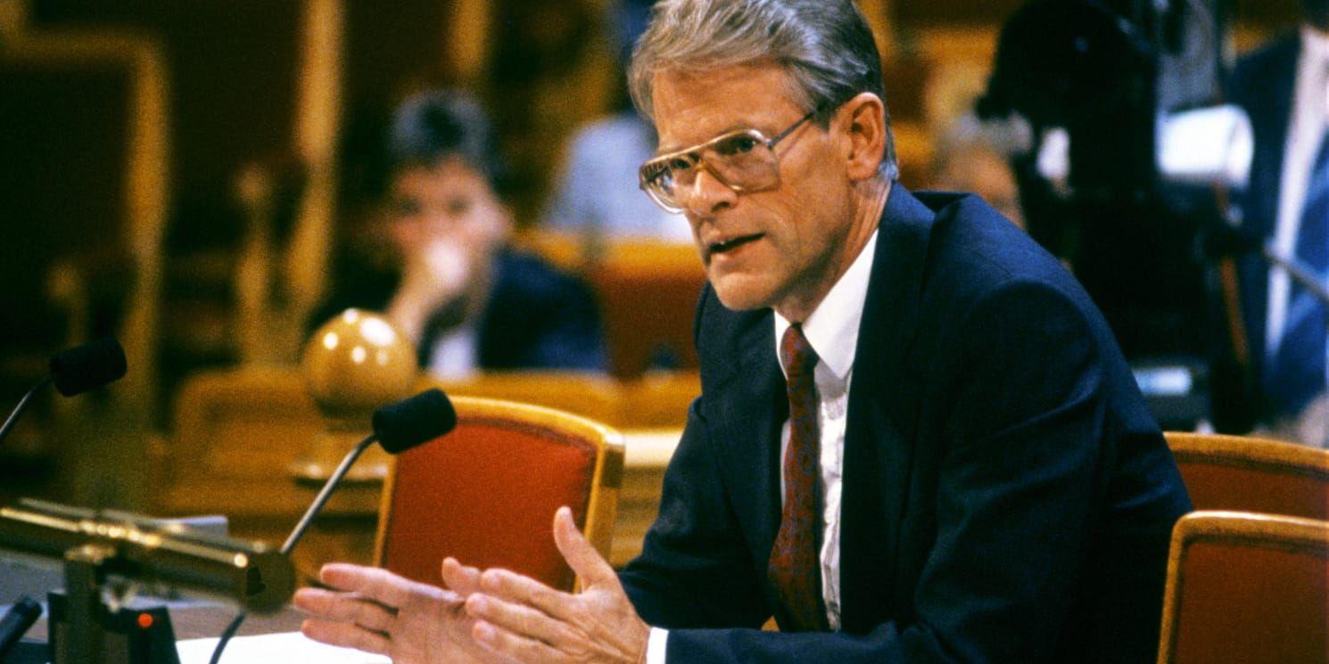 Dåvarande statsminister Ingvar Carlsson (S) straffades för en ekonomi på väg in i en kris i valet 1991. Arkivbild