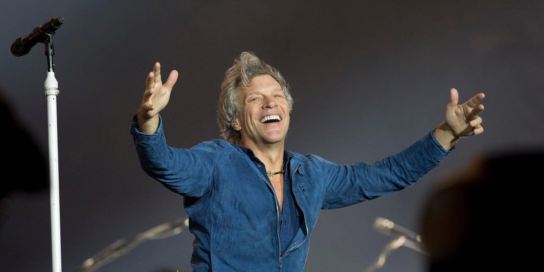 "Vi håller på med det vi älskar och det är en gåva att få göra det på den här nivån", säger Jon Bon Jovi. Arkivbild.