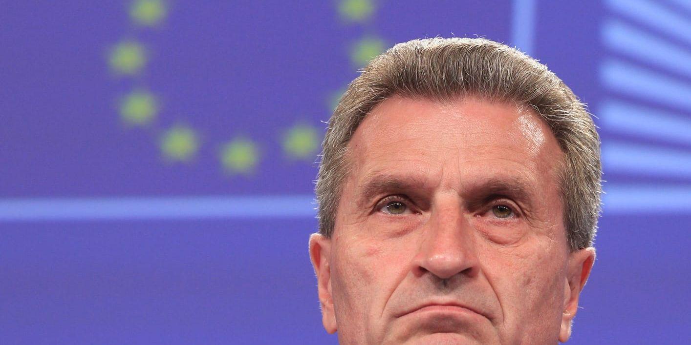 EU:s energikommissionär Günther Oettinger. Arkivbild.