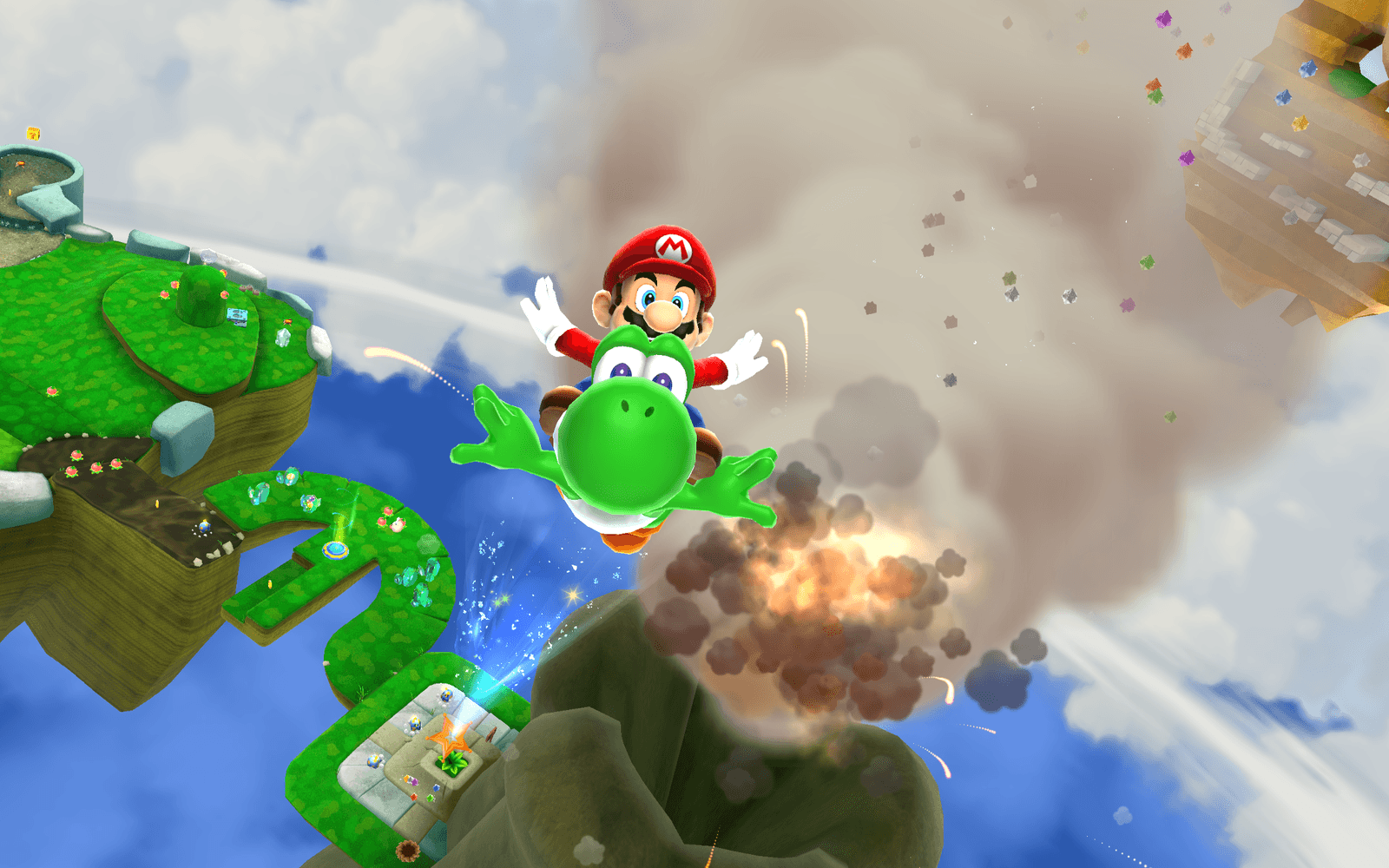 Super Mario Galaxy 2 kom tre år senare, 2010, och introducerade några nya inslag, bland annat återförenades Mario med Yoshi.