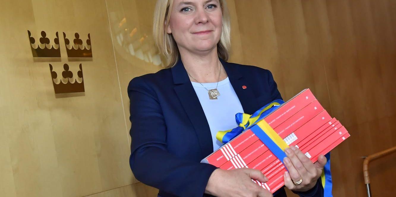 Finansminister Magdalena Andersson vars budget sannolikt väger mindre än vad det ser ut. Arkivbild.